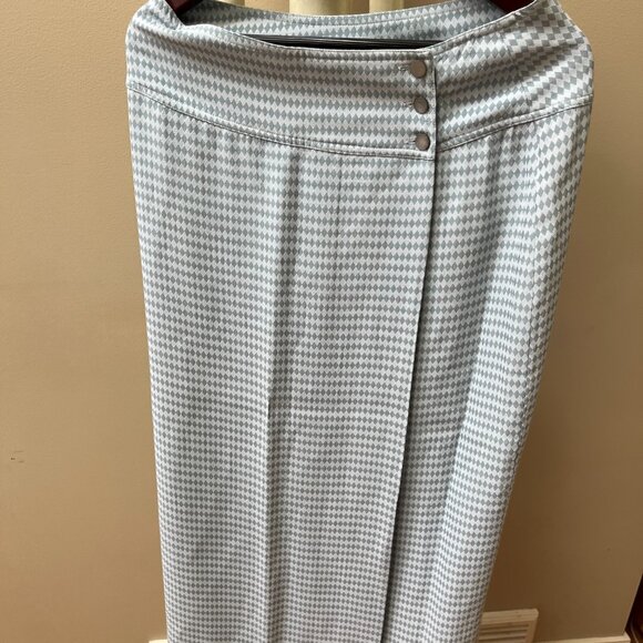 Designer FRANCO MIRABELLI 12 Blue 2 piece All-lined Jacket Skirt SUIT - Picture 8 of 13